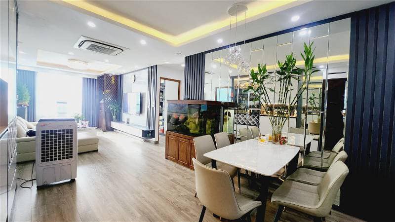 Cho thuê căn hộ 3 ngủ 90m2 tầng trung full đồ mới tòa N03T8 Ngoại Giao Đoàn 1