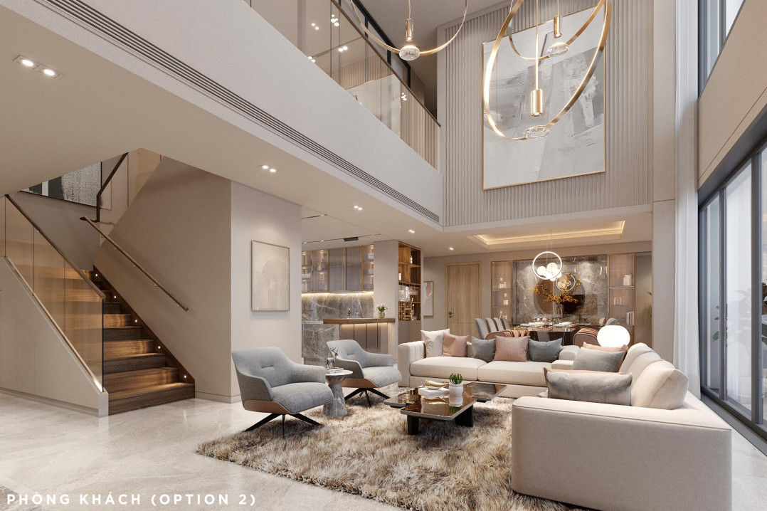 Cho thuê căn hộ duplex tầng cao tòa N01T6 đủ đồ 2