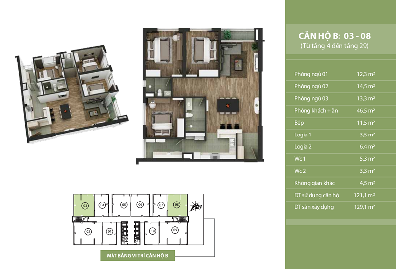 thiết kế căn hộ N03-T2 Ngoại giao đoàn