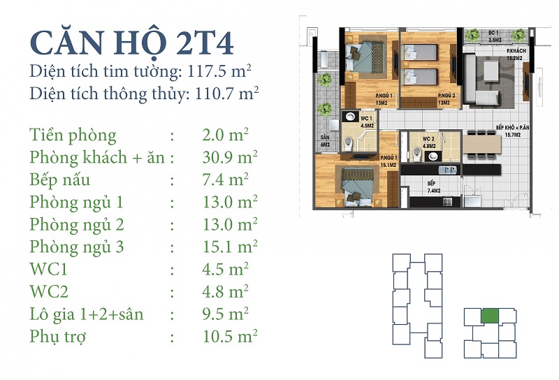 Mặt bằng thiết kế dự án Horizon Tower N03 - T3 & T4 Ngoại giao đoàn