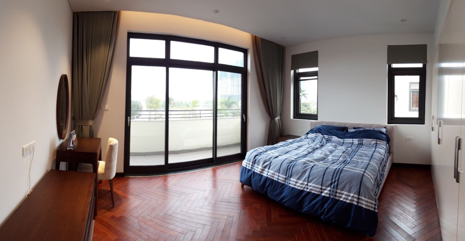 The Master bedroom with balcony
