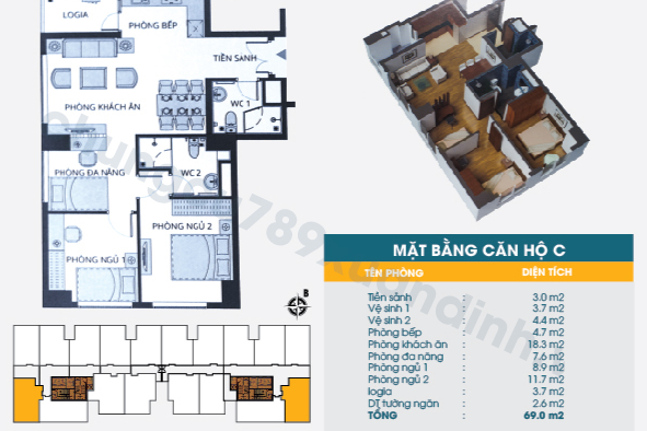 Thiết kế căn hộ ct1 789