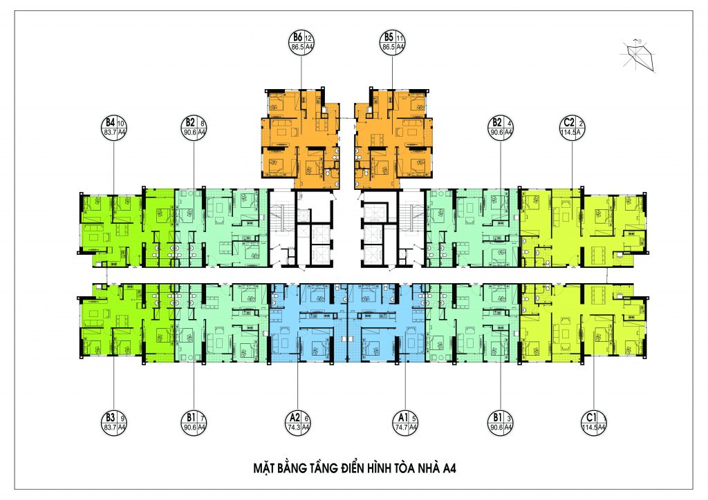 Mặt bằng tòa A4 chung cư An Bình City