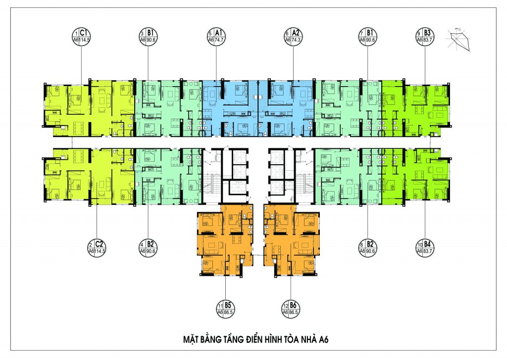 Mặt bằng tòa A6 chung cư An Bình City