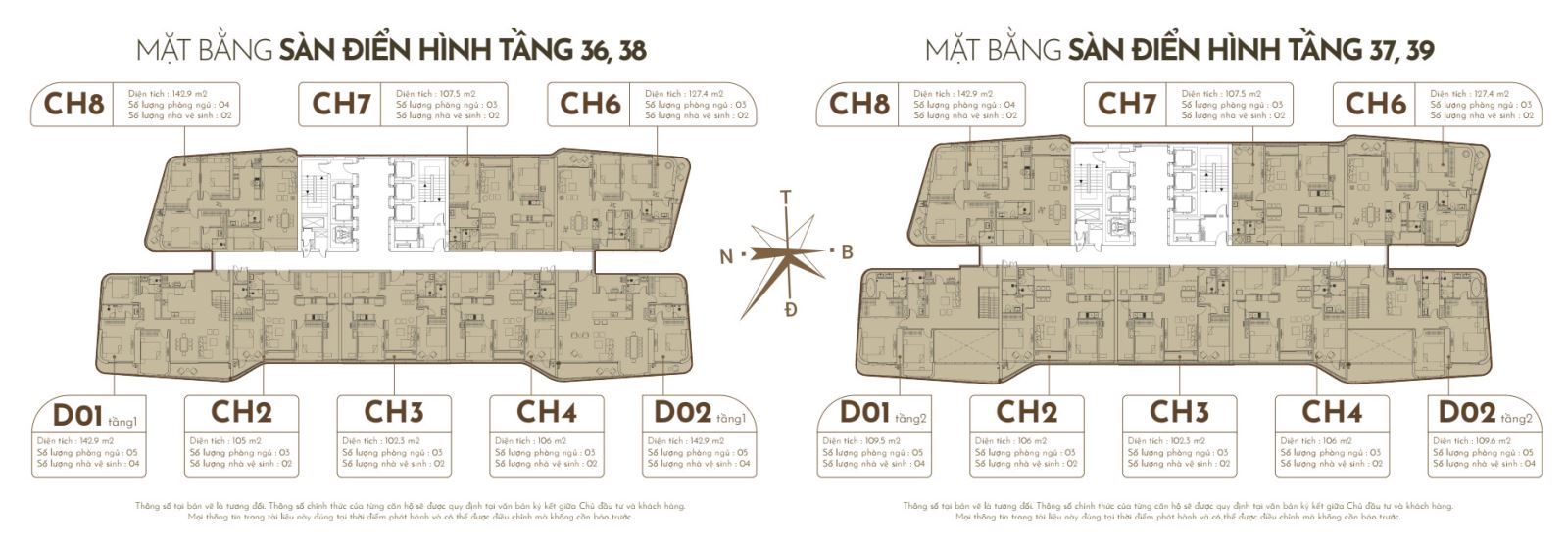 Mặt bằng tầng chung cư Han Jardin N01T7 Ngoại Giao Đoàn