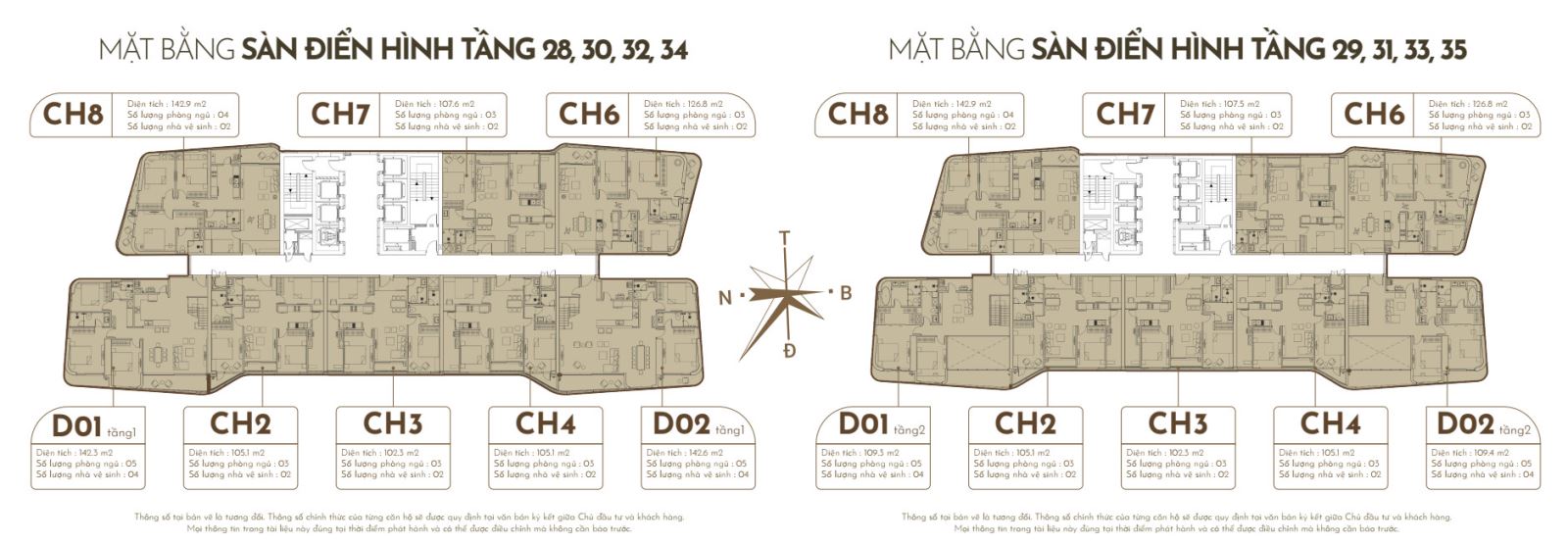 Mặt bằng tầng chung cư Han Jardin N01T7 Ngoại Giao Đoàn