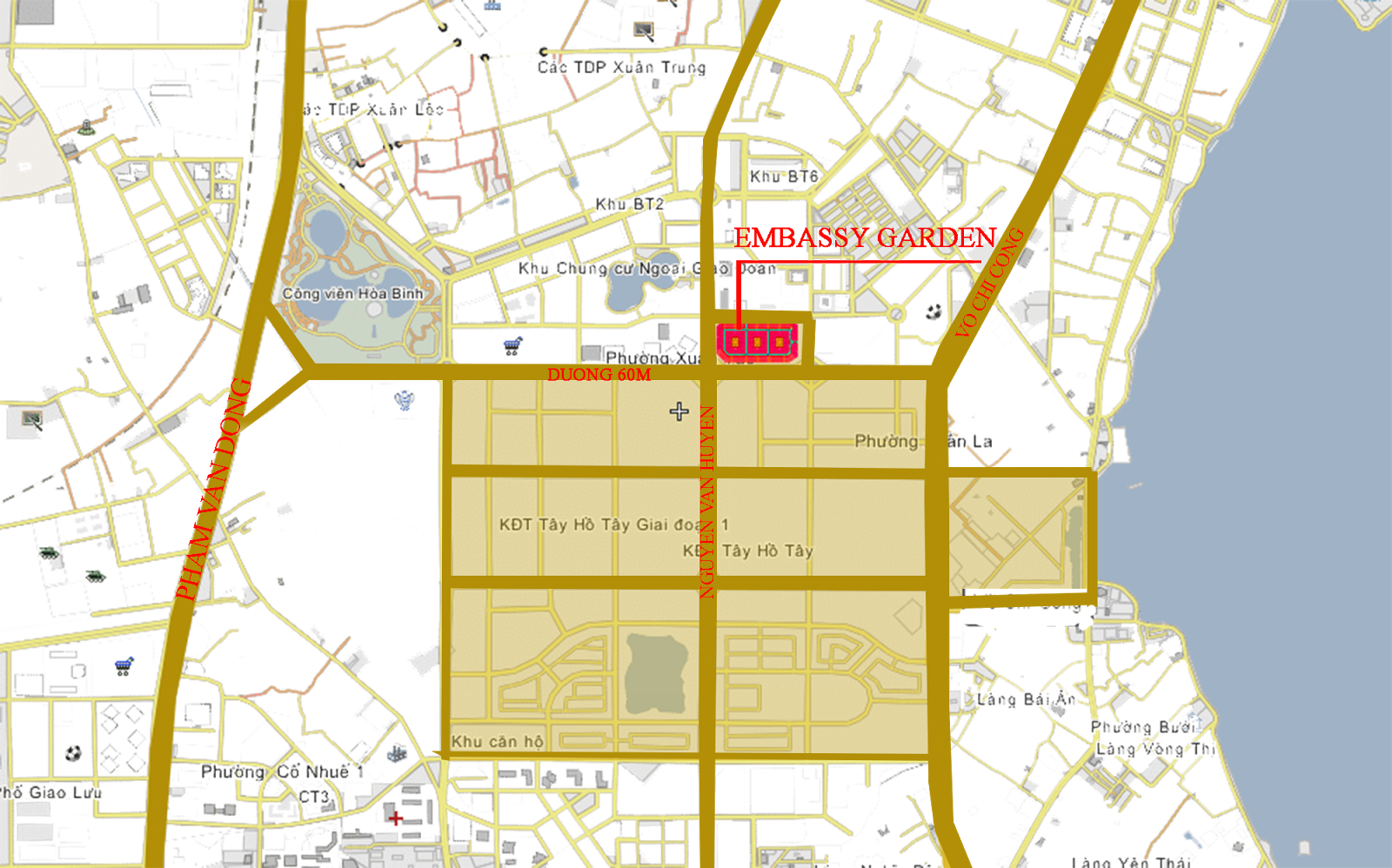 Location of Embassy Garden shophouse