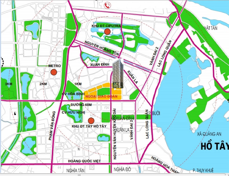 Location of villa Diplomatic Corps Urban Area